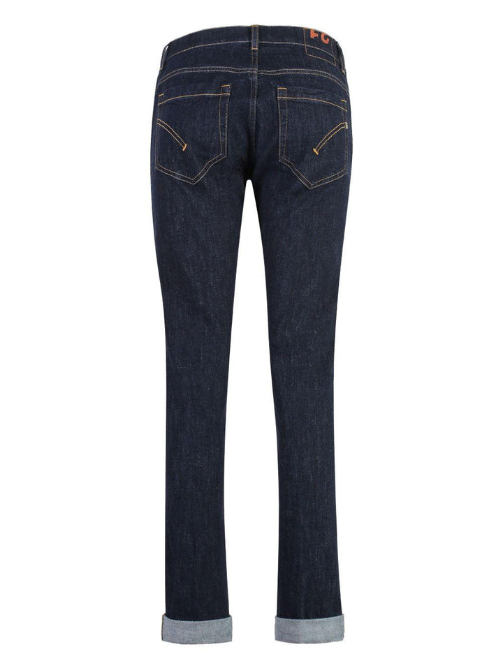 Jeans blu navy George skinny con risvolto 