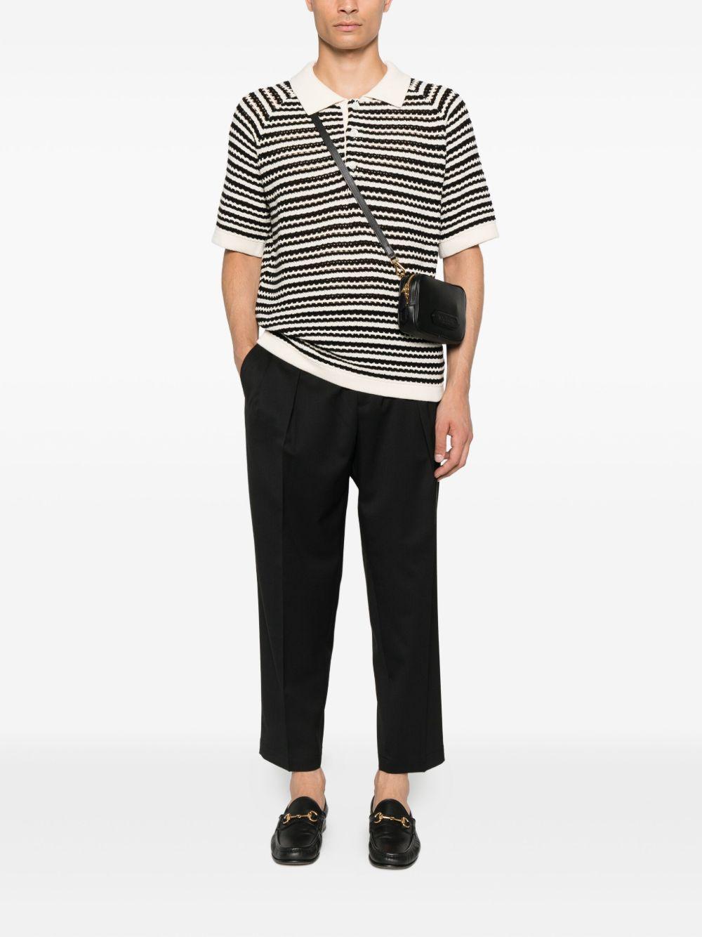 Pantaloni neri con pieghe frontali Portobello 