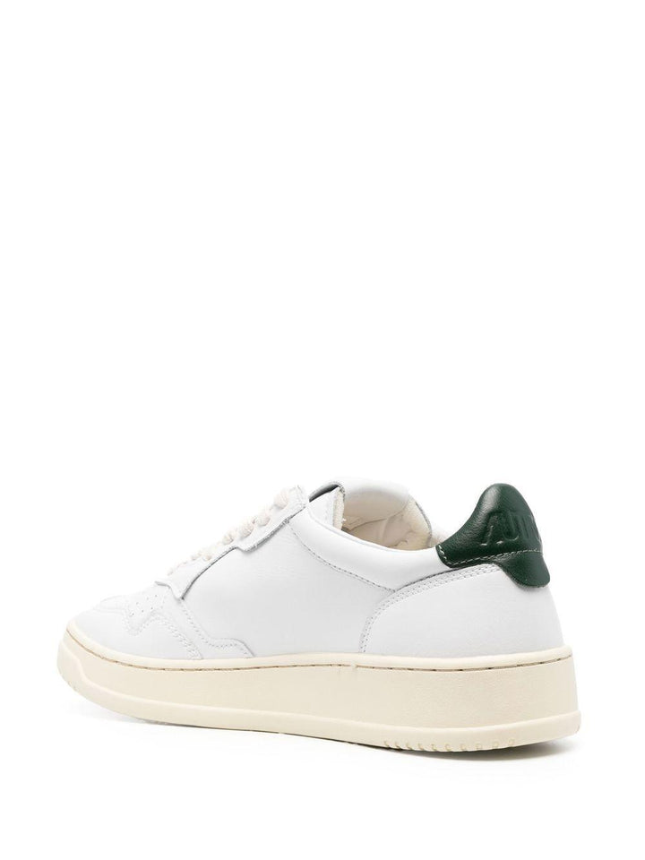 Sneakers bianche Medalist con tallone verde 
