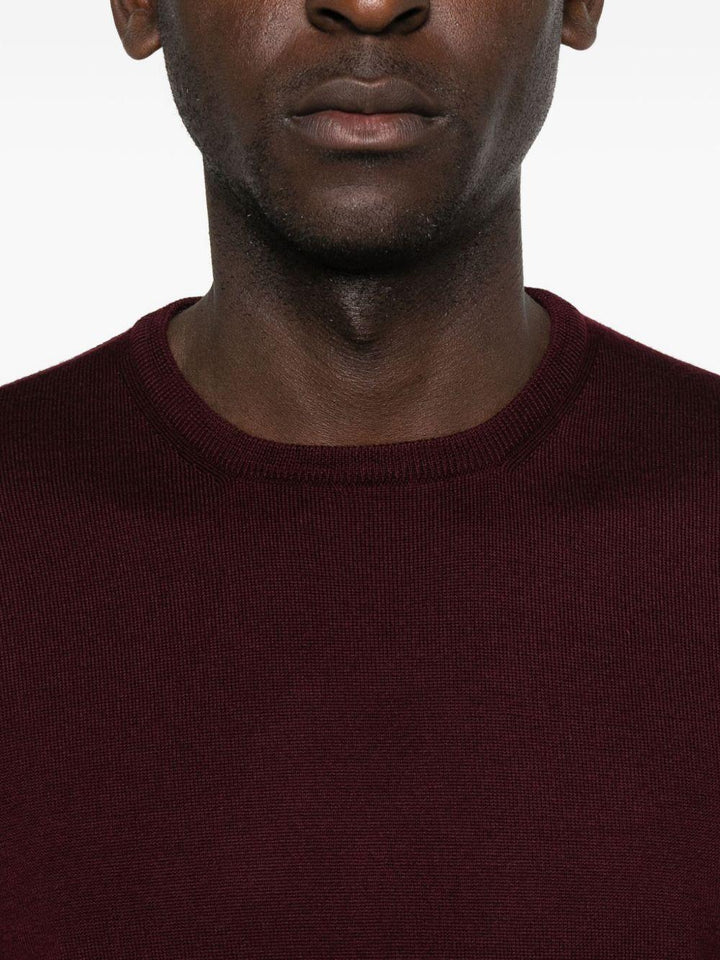 Maglione girocollo prugna 