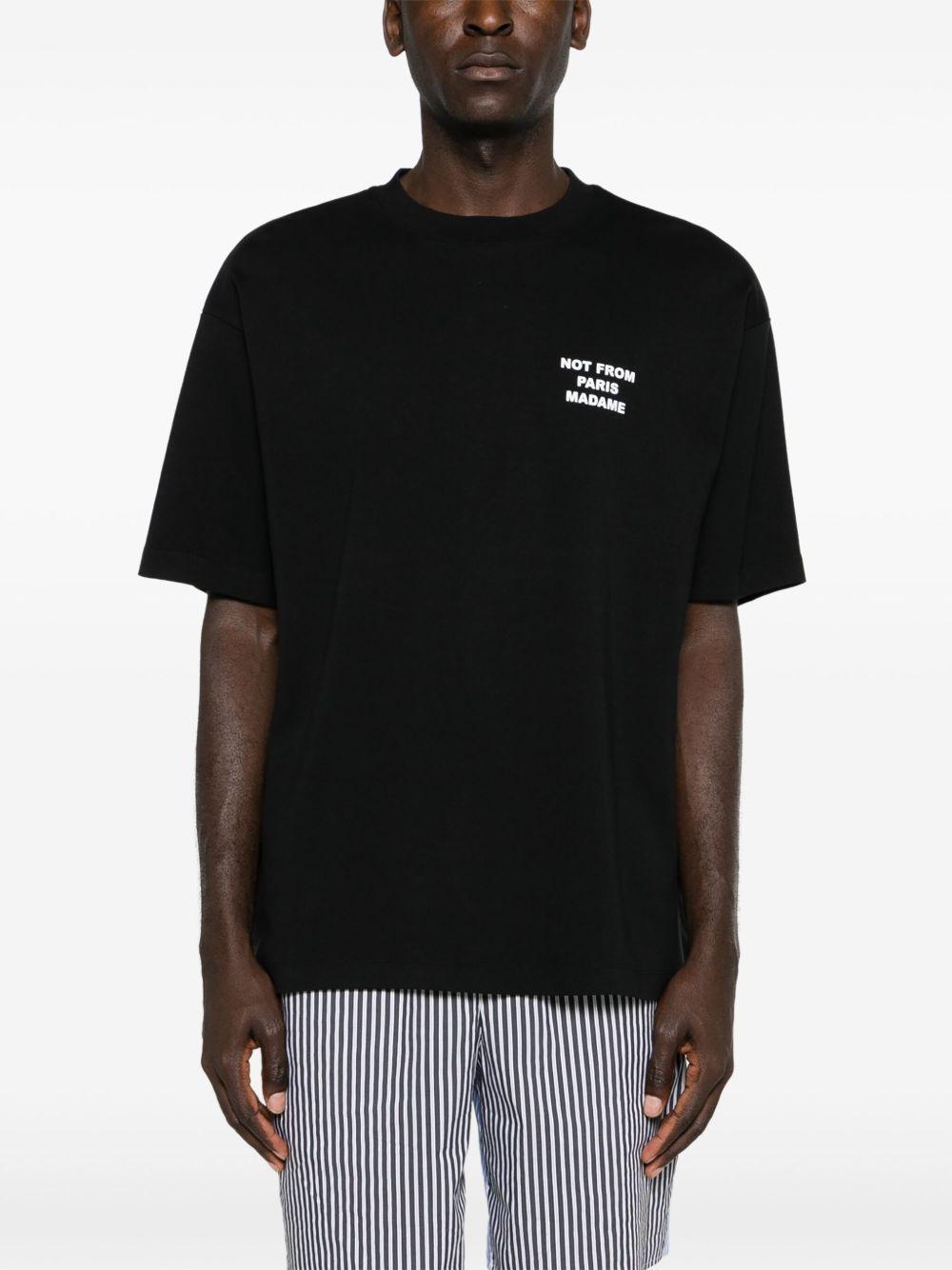 T-shirt nera con stampa 