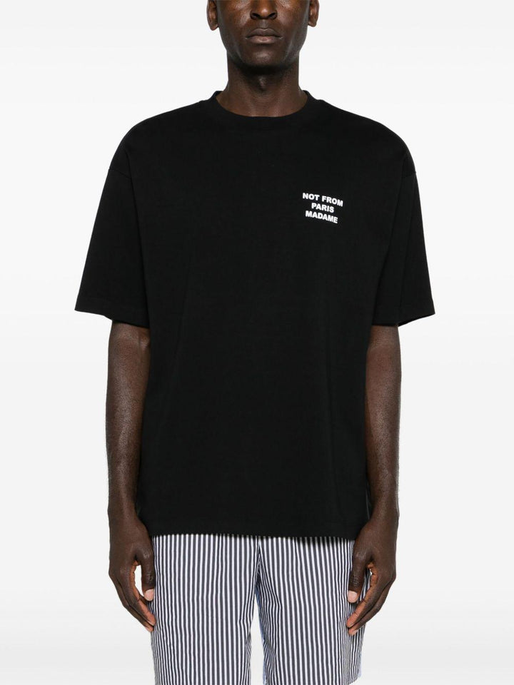 T-shirt nera con stampa 