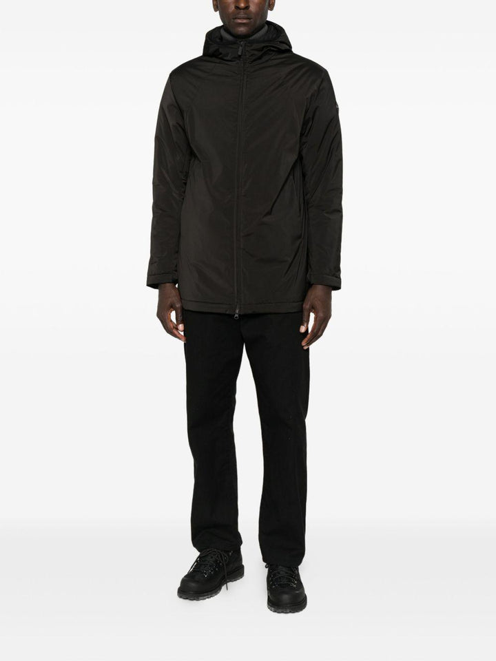 Cappotto nero con zip