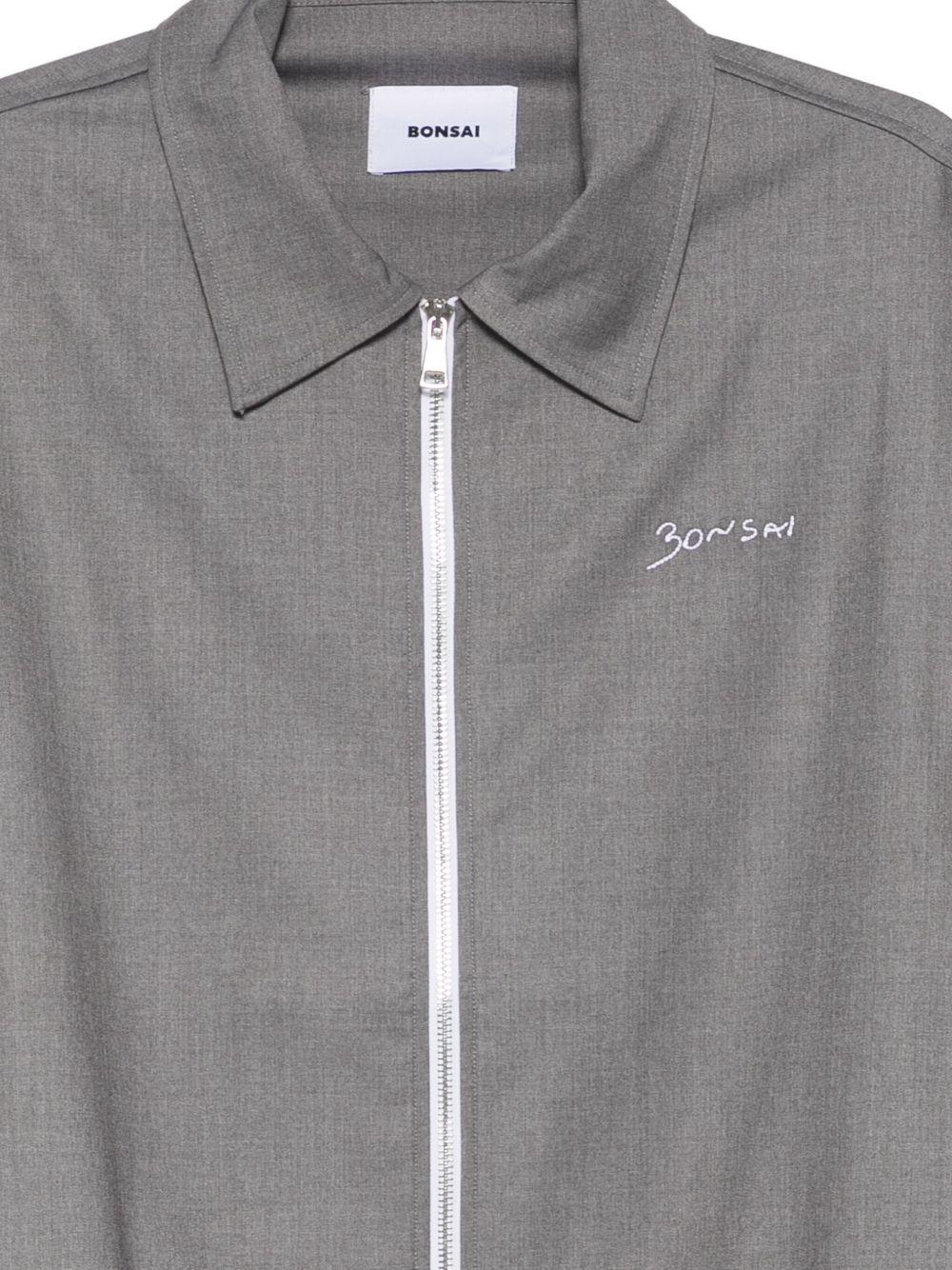 Camicia grigia con zip 