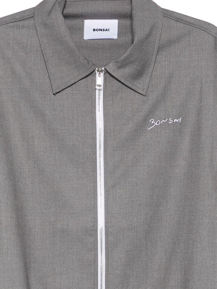 Camicia grigia con zip 