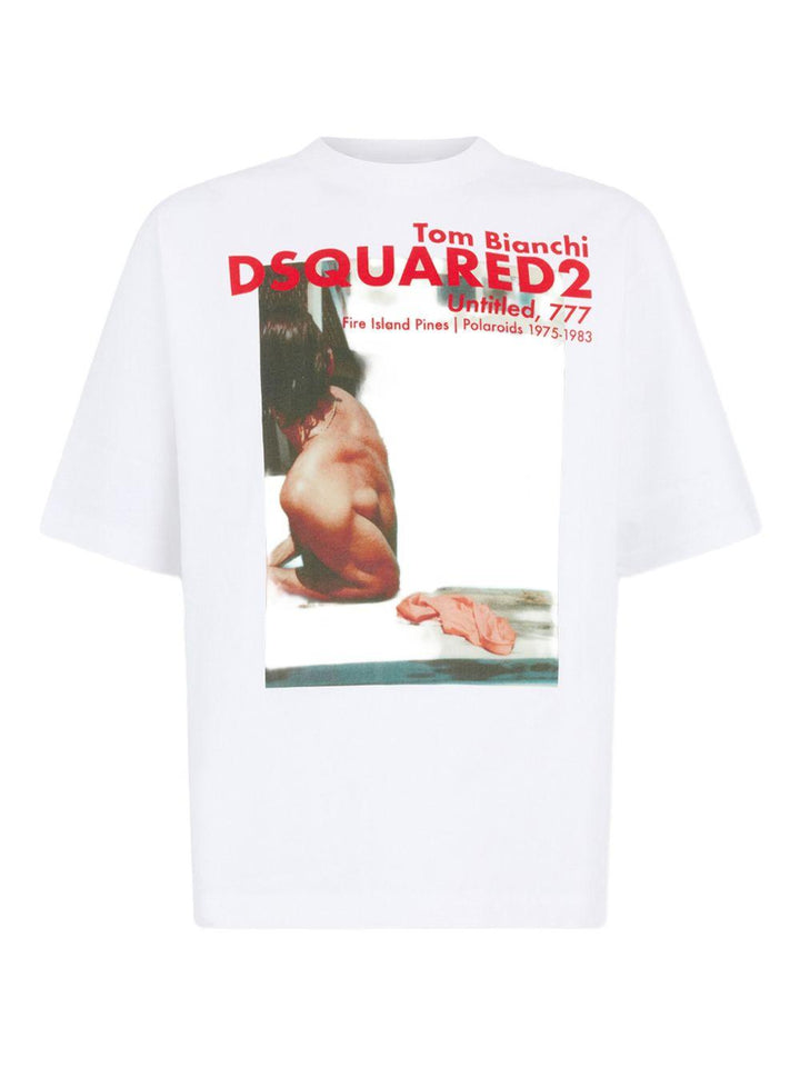 T-shirt bianca Tom Bianchi con stampa 