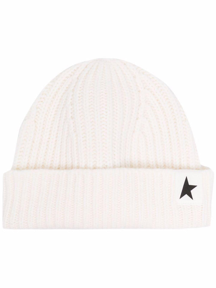 cappello bianco a coste 