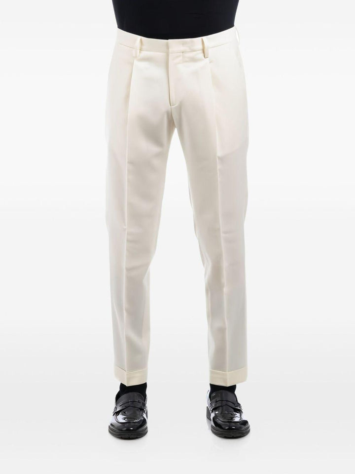 Pantaloni Tiberio bianchi plissé