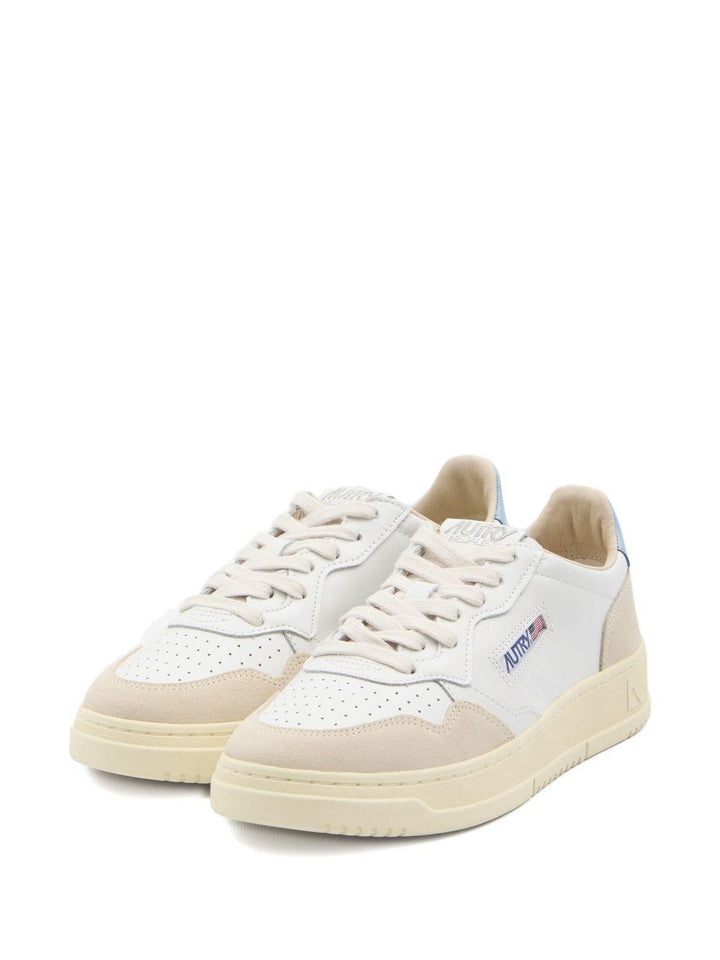 Sneakers Medalist in pelle bianco e beige 