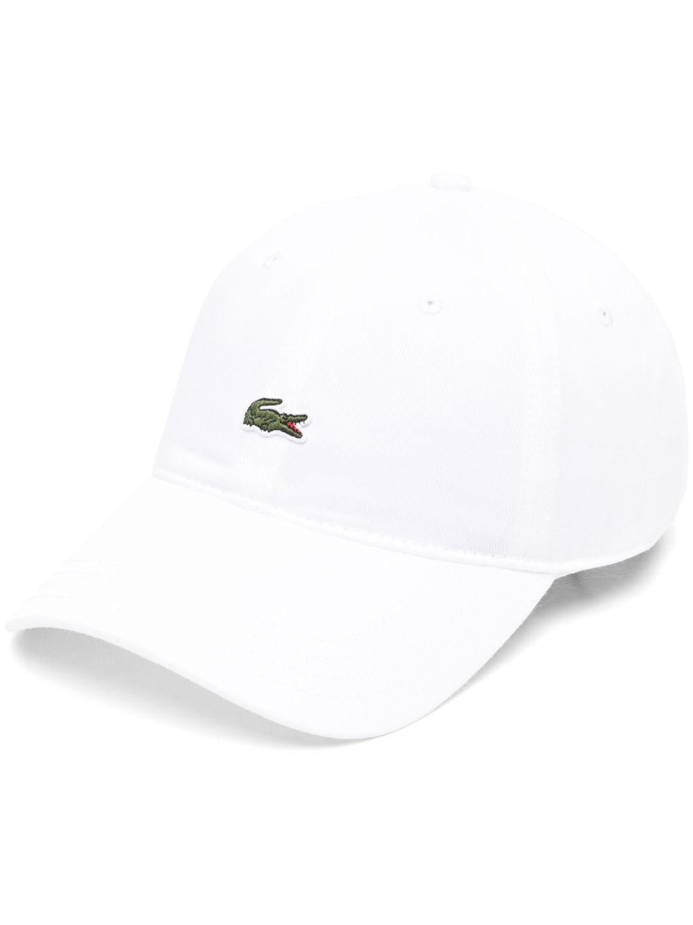 Cappello da baseball bianco con applicazione logo 