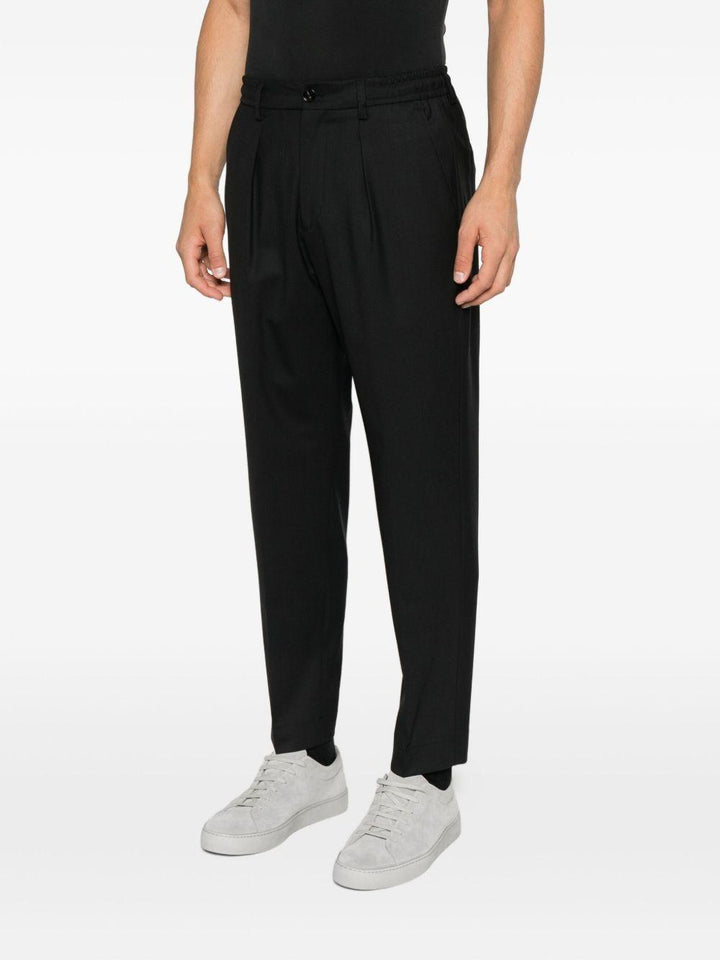 Pantalon neri con vita elasticizzata 