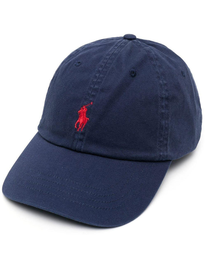 Cappello da baseball con ricamo blu navy 