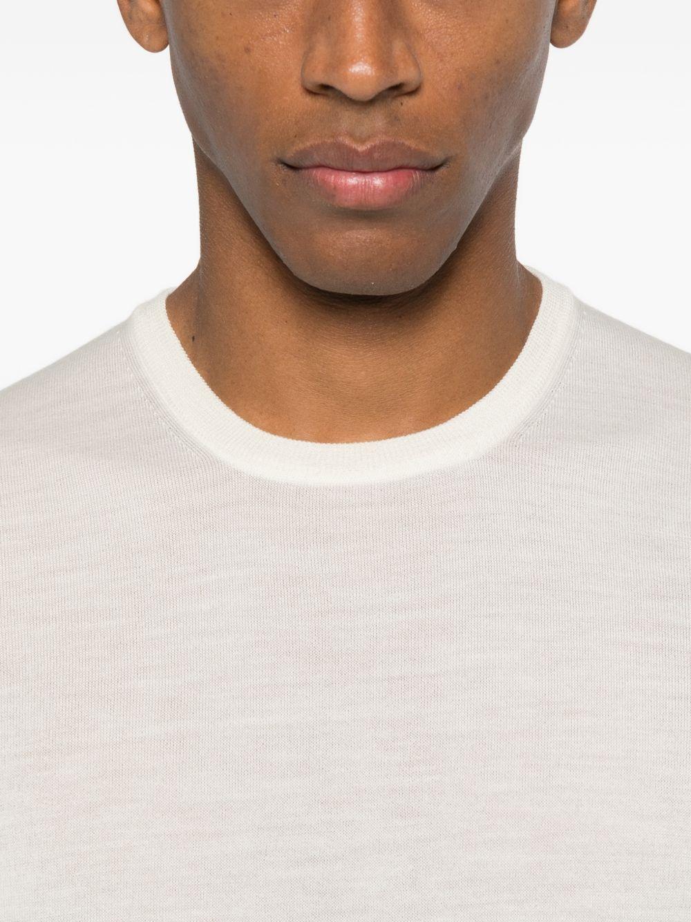 Maglione girocollo panna 