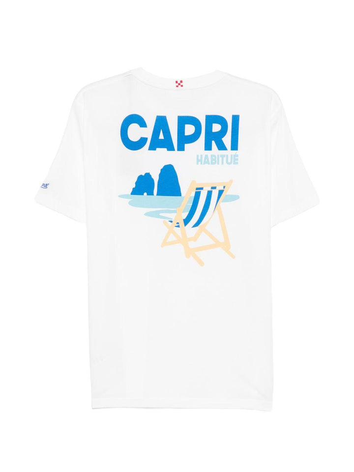 T-shirt bianca con stampa 