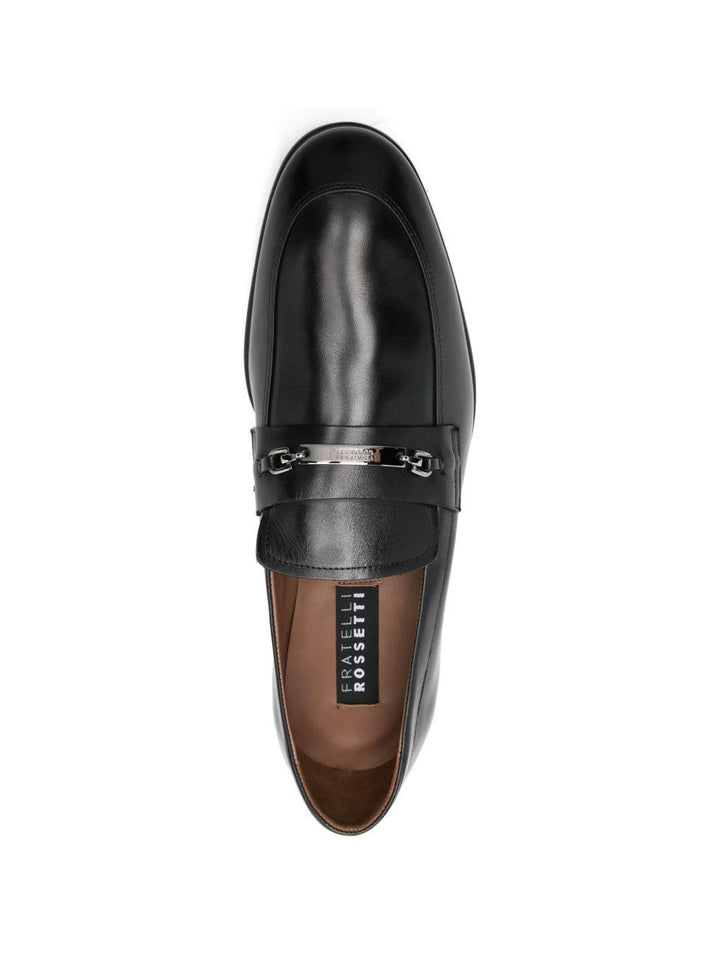 Mocassino nero in pelle 