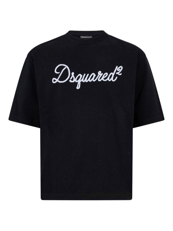 T-shirt nera con logo 