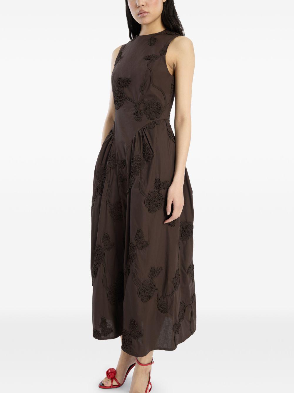 Abito midi con fiori 