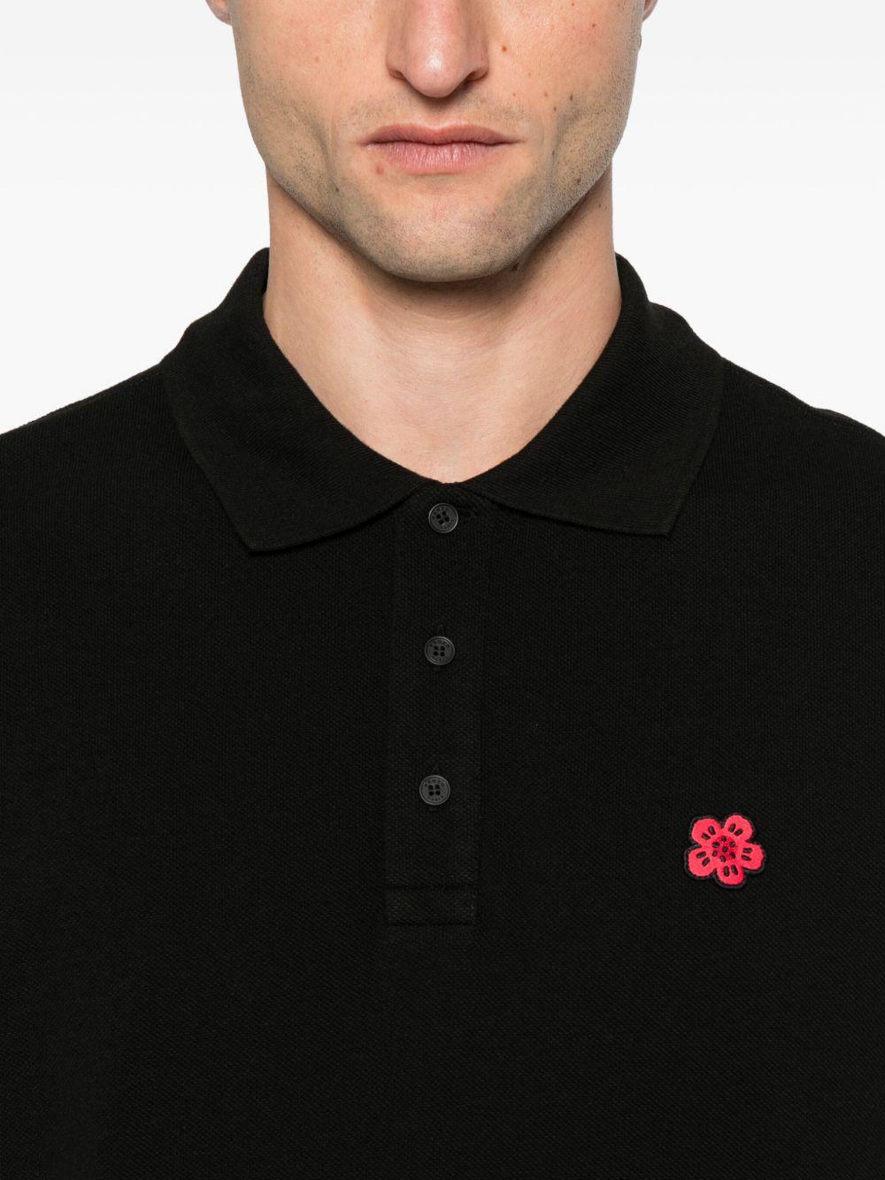 Polo nera Boke Flower 