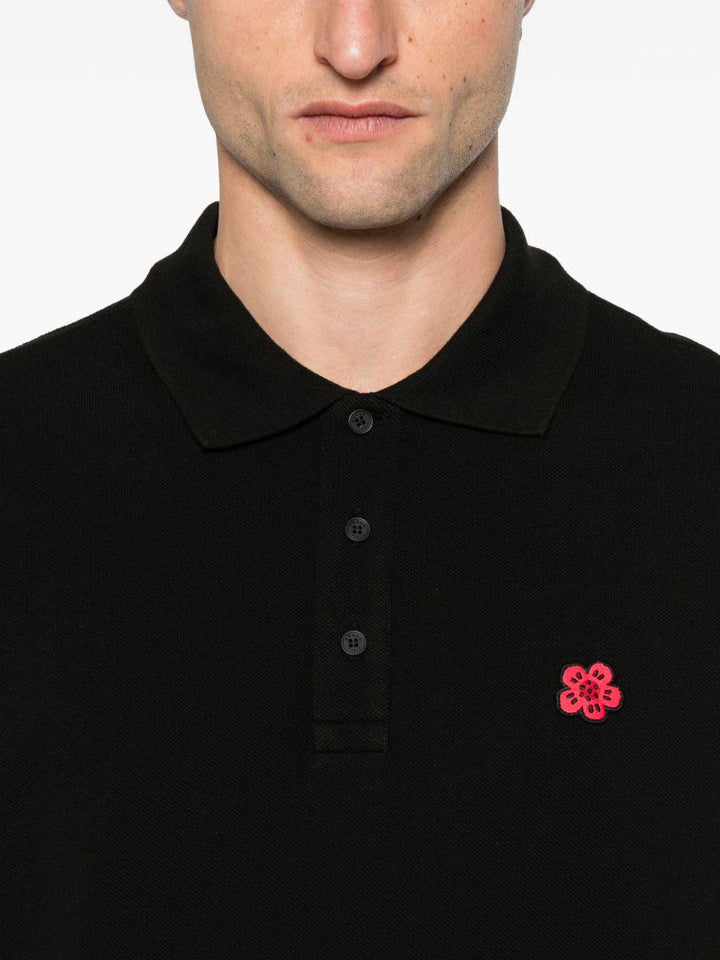 Polo nera Boke Flower 