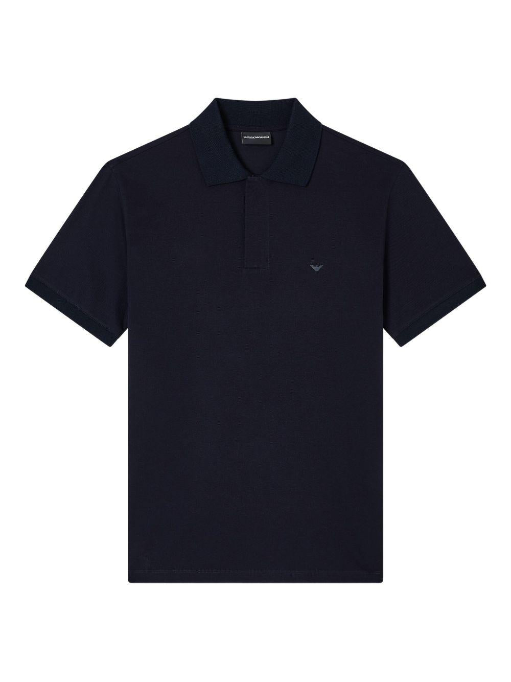 Polo blu navy con applicazione 