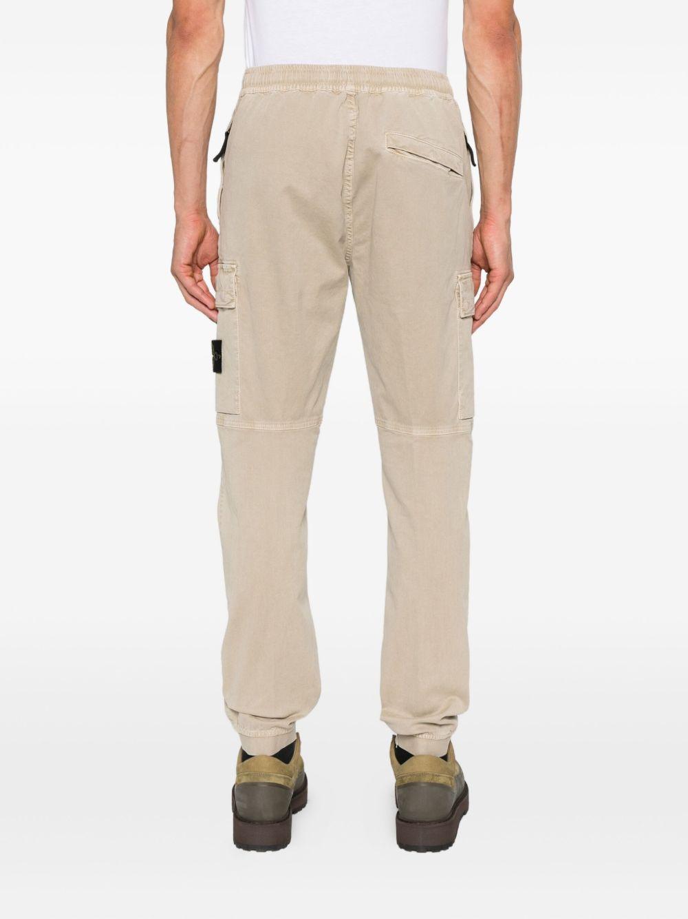 Cargo beige con orli elasticizzati 