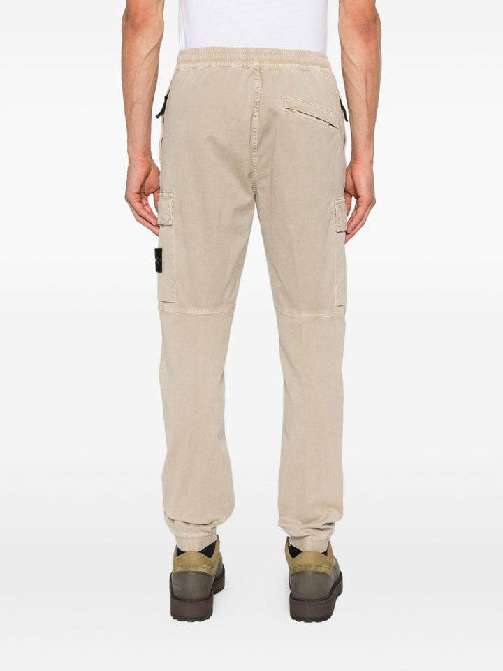 Cargo beige con orli elasticizzati 