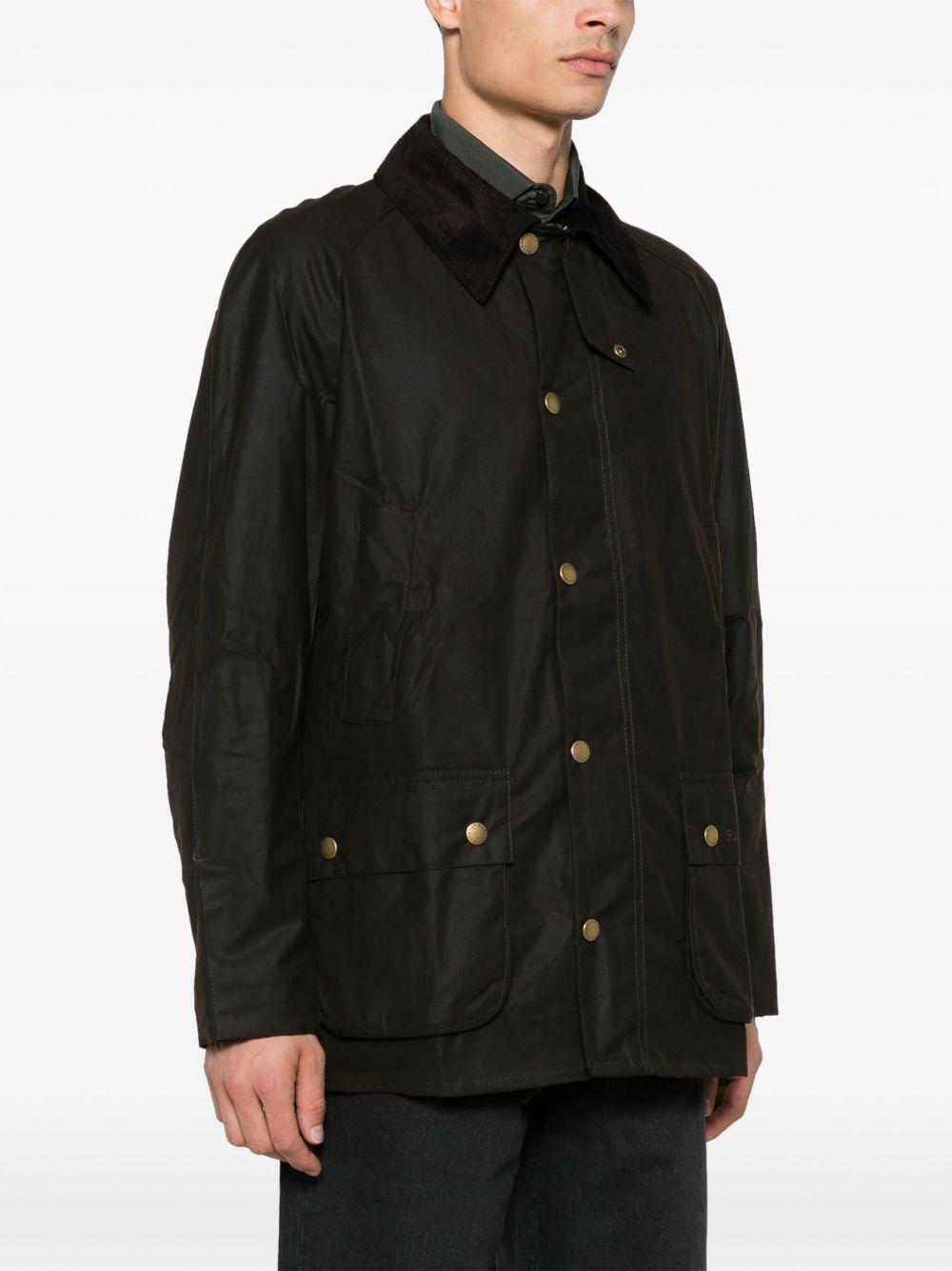 Giacca Ashby marrone oliva cerata 