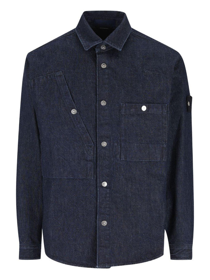 Overshirt  in denim blu 