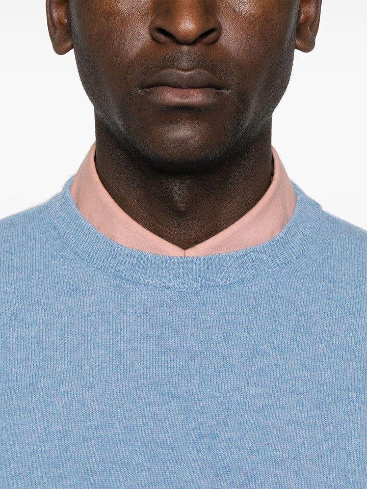 Maglione girocollo azzurro