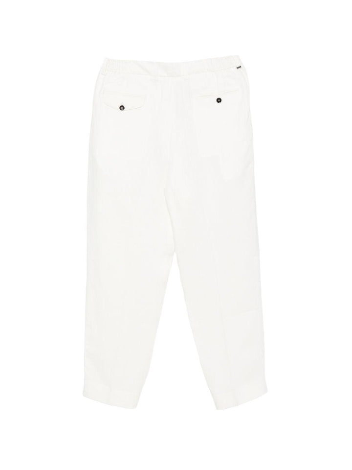 Pantaloni bianchi plissettato 