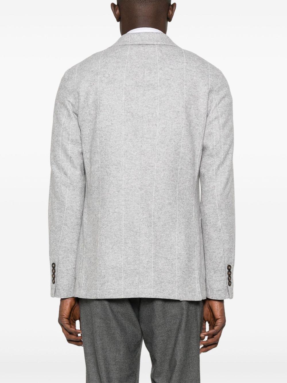 Blazer monopetto gessato grigio 