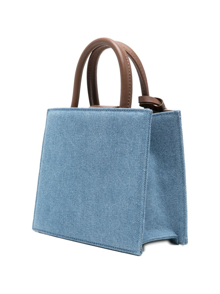 Borsa tote Zalina mini con placca logo 