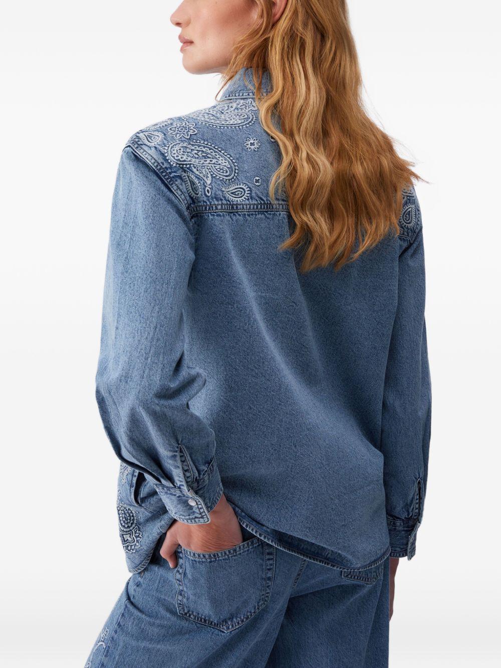 Camicia denim con ricamo 