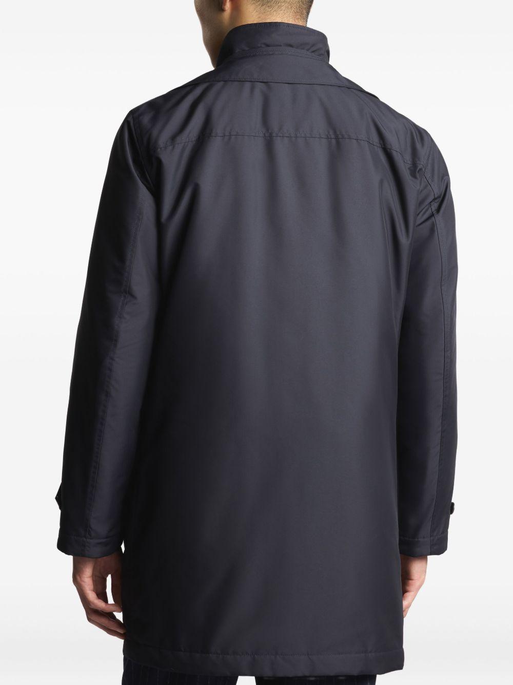 Cappotto blu navy con zip 