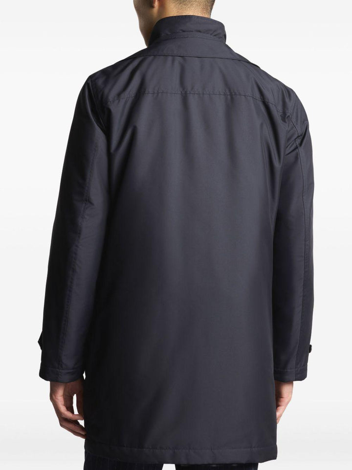 Cappotto blu navy con zip 