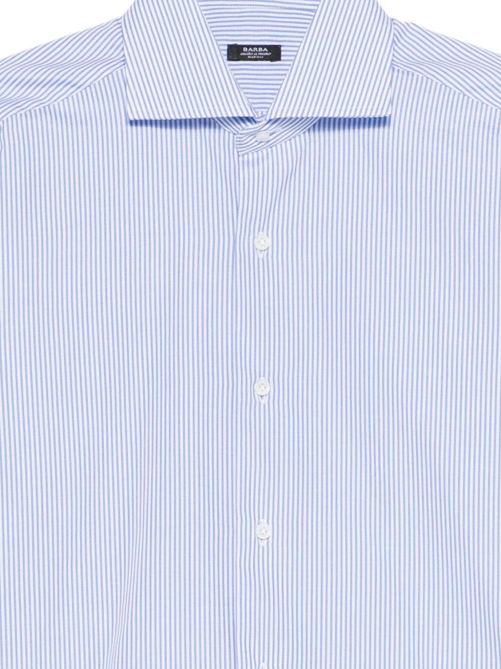 Camicia azzurra/bianca in cotone 