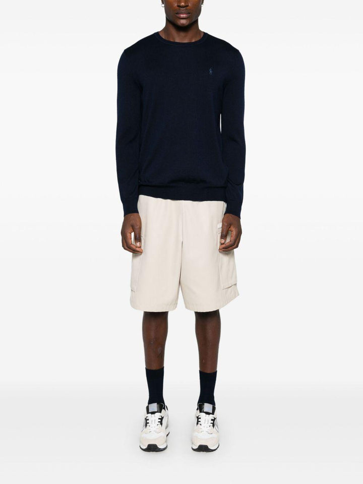Maglione blu notte con ricamo Polo Pony 