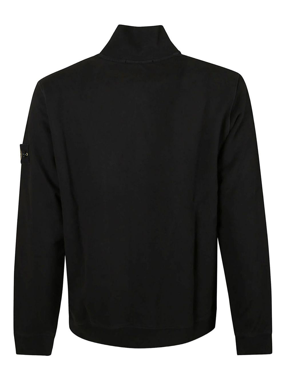 Felpa con zip nera 