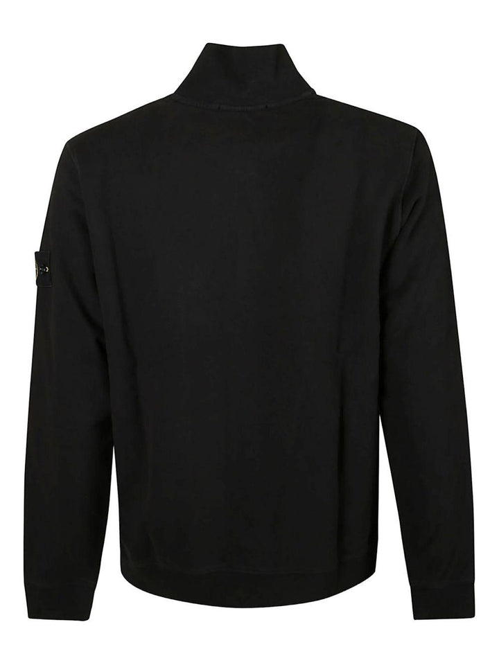 Felpa con zip nera 