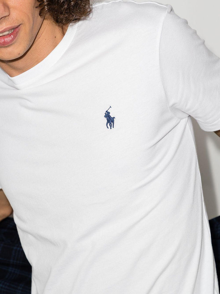 T-shirt bianca con ricamo 