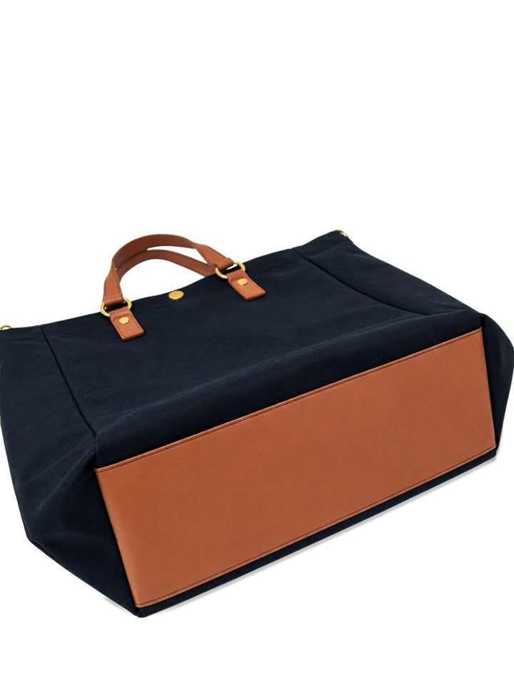 Borsa tote con applicazione logo 
