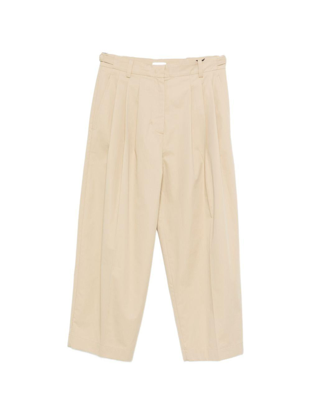 Pantaloni crop con pieghe 