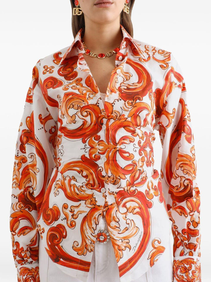 Camicia con stampa Maiolica 