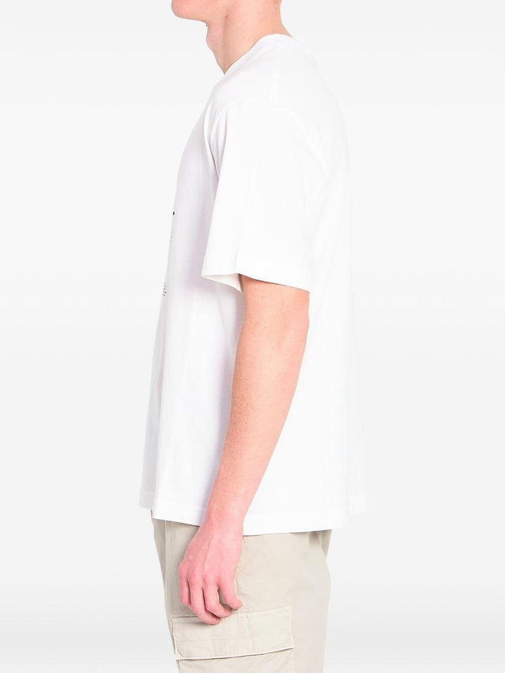 T-shirt bianca con stampa logo 