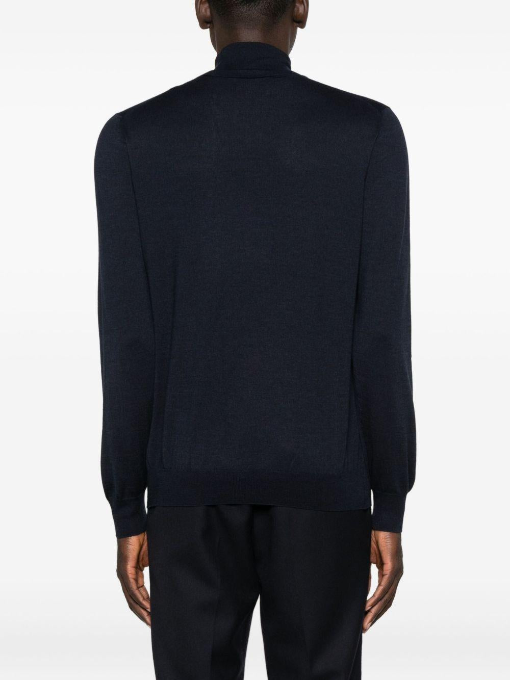Maglione a collo alto blu navy