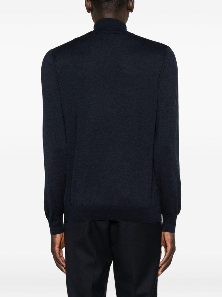 Maglione a collo alto blu navy