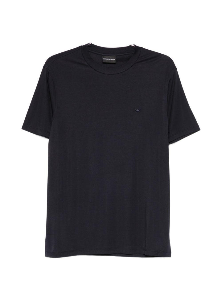 T-shirt blu con dettaglio logo 