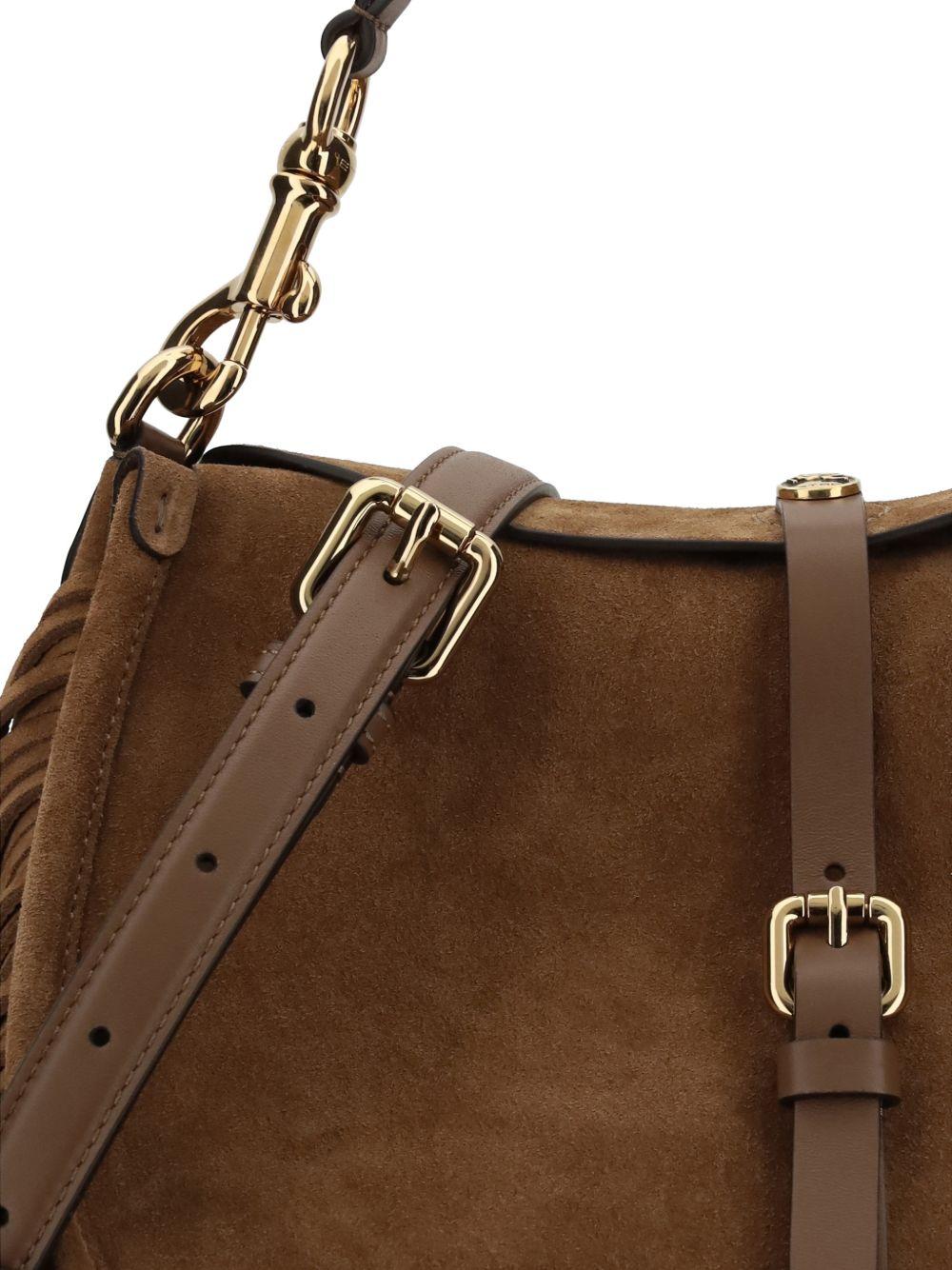 Borsa a spalla con frange 