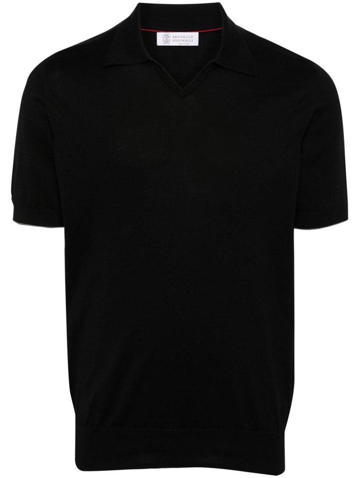 Polo a maniche corte nero 