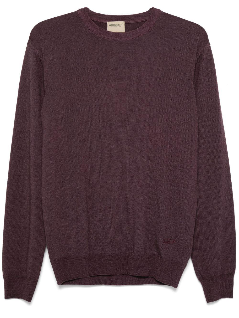 Maglione in lana vinaccia 